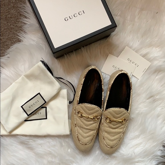 gucci raffia loafers